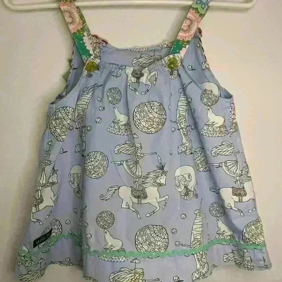 Matilda Jane Girls Blue Judy & Ethel Tank top Circus Wonderful Parade size10 - Picture 9 of 9